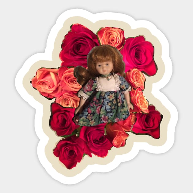 Rosy Doll Sticker by Scootin Newt